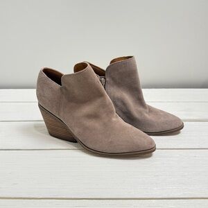 Lucky Brand Stayci Suede Leather Ankle Bootie Size 8M Women’s